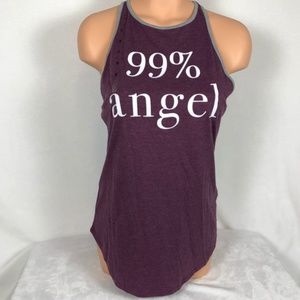 VS Racerback Purple Graphic Tee 99% Angel SZ S